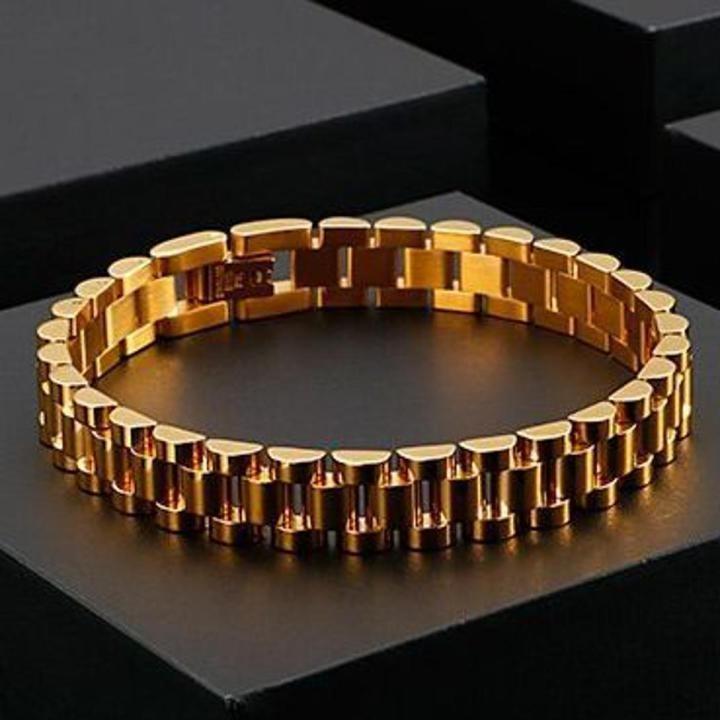 Gold Plated Unisex Chain Bracelet for Daily Wear