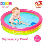 Intex 3 Feet Kids Swimming Pool Pink Green Vinyl