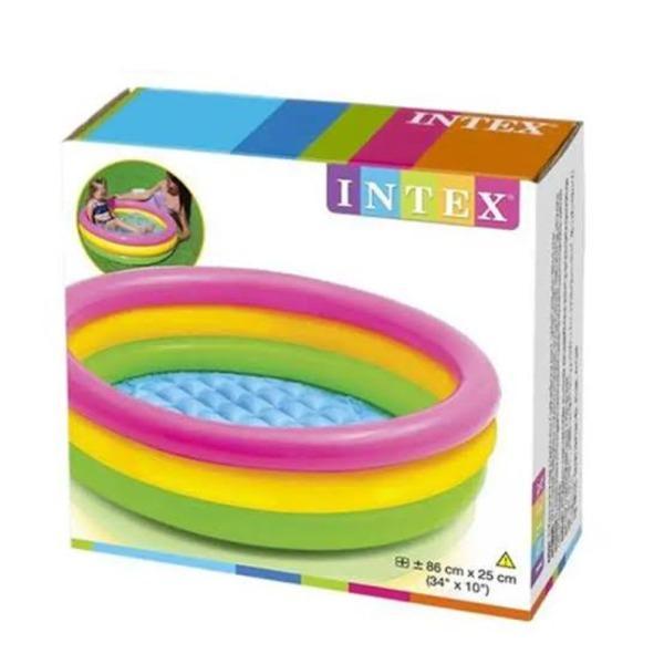 Intex 3 Feet Kids Swimming Pool Pink Green Vinyl