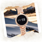 Digital Watch Gold Crystal Chain Strap for Women
