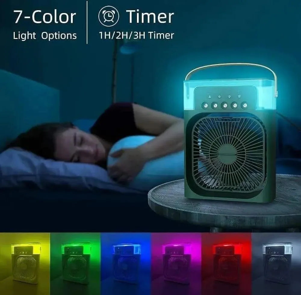 USB Rechargeable Desk Fan with Ice Cooling