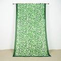 Premium Silk Calligraphy Dupatta Green White 2.5 Gazz