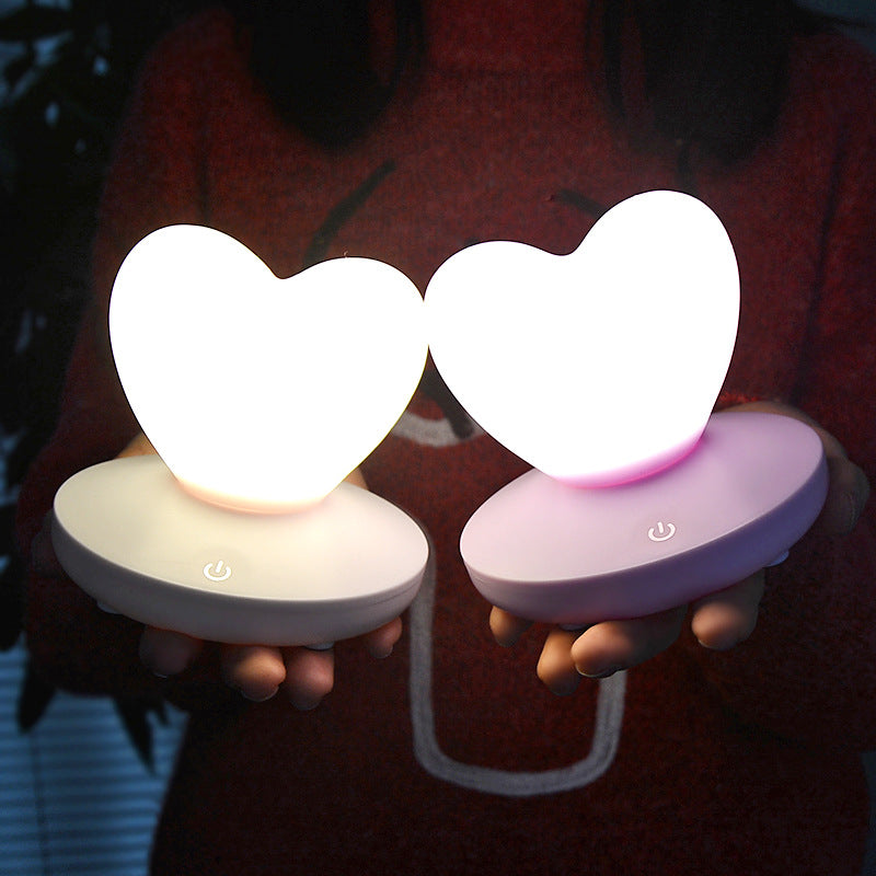 Heart Shaped USB Night Light Pink