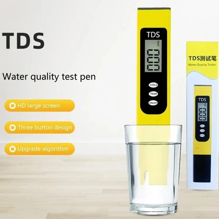 Digital TDS Water Tester Pen White Plastic 0-9999 PPM