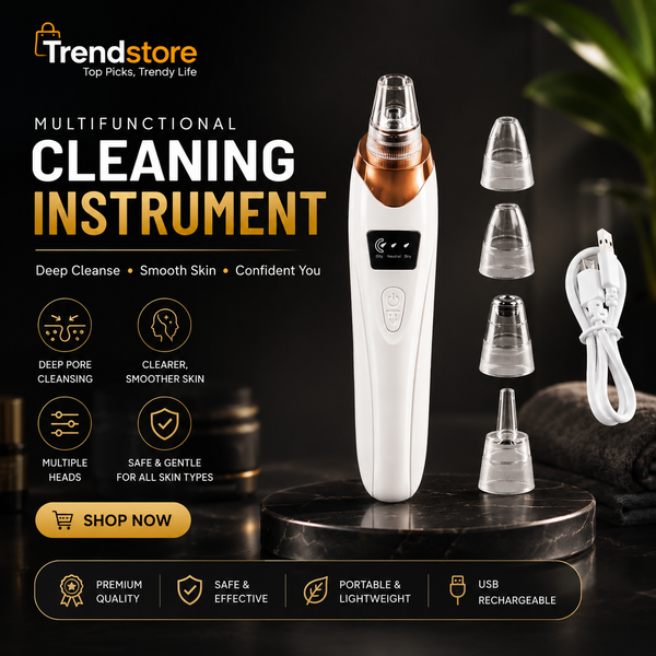Electric Blackhead Remover | Vacuum Acne & Pore Cleaner | 5 Heads Suction Machine | Skin Care & Exfoliating Tool