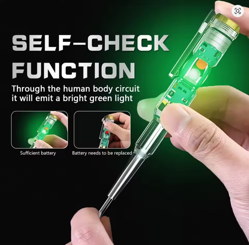 Intelligent LED Voltage Tester Pen & Screwdriver (24–250V)