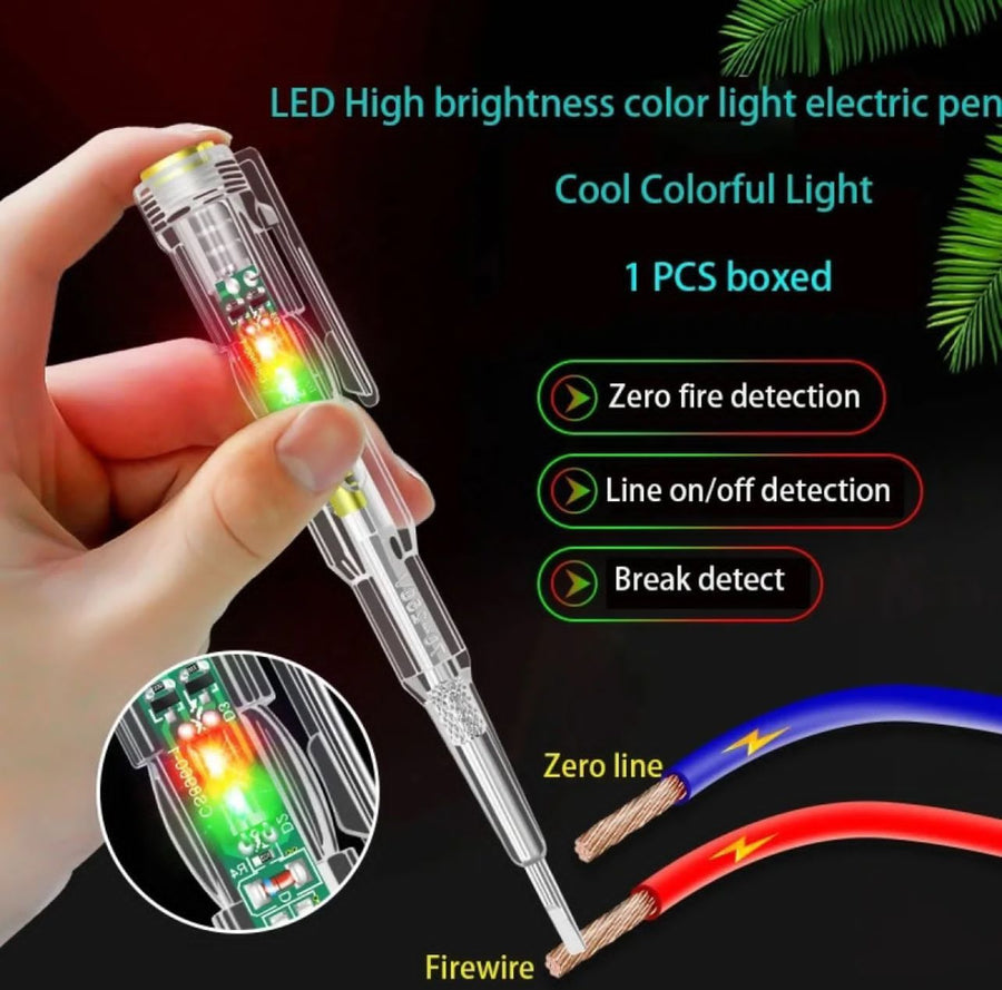 Intelligent LED Voltage Tester Pen & Screwdriver (24–250V)