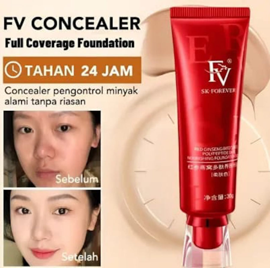 Red Diamond FV Foundation Original korean product Oil Absorb Liquid Foundation | Best Tube Foundation 30g