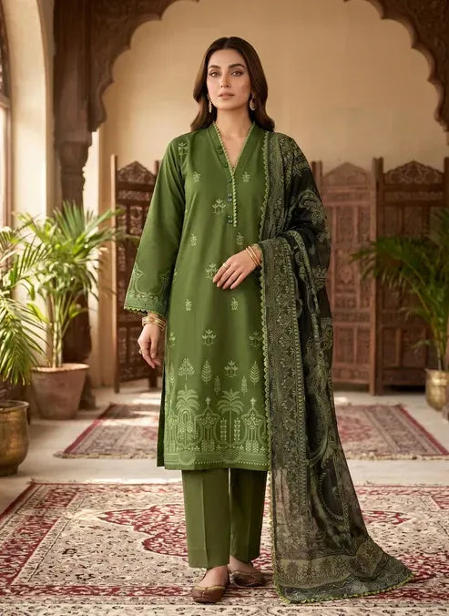 Rozina 3 Pcs Stitched Women's Embroidered Lawn Suit