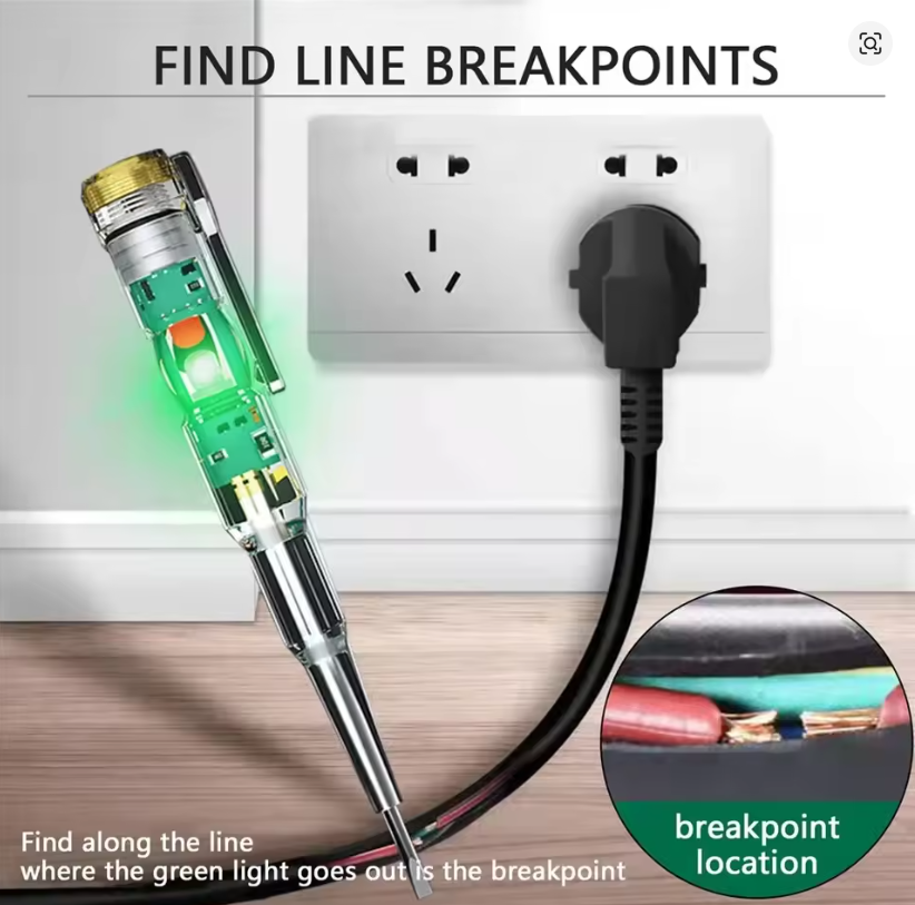 Intelligent LED Voltage Tester Pen & Screwdriver (24–250V)