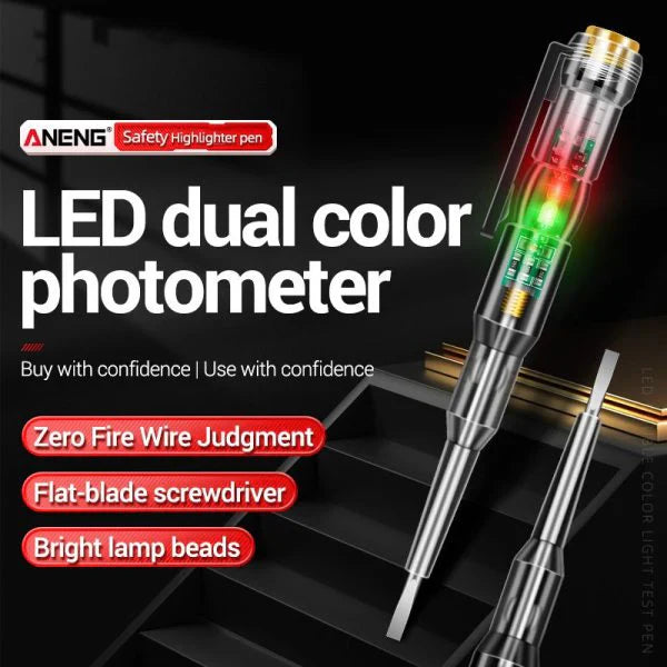 Intelligent LED Voltage Tester Pen & Screwdriver (24–250V)
