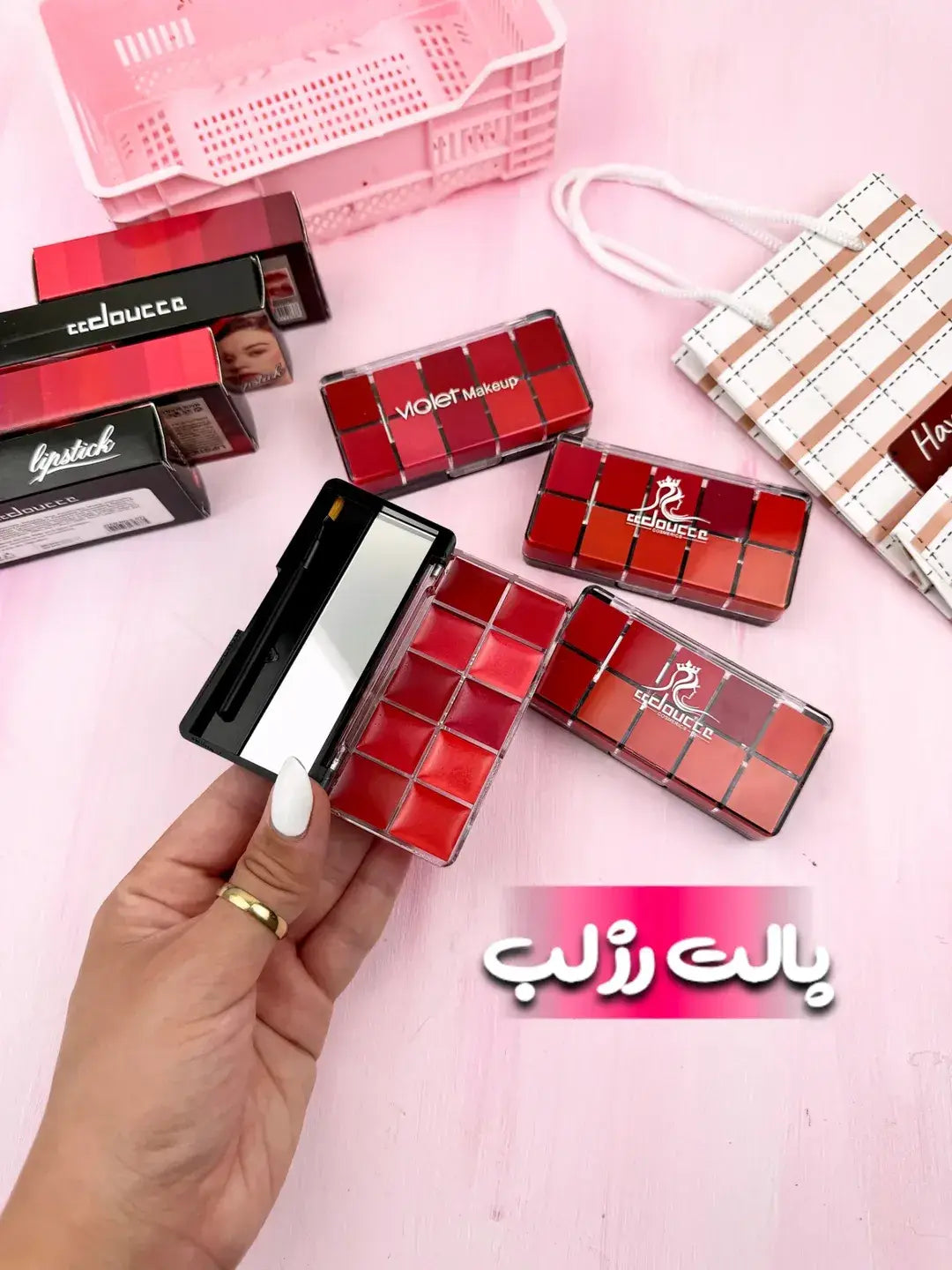 10 In 1 Creamy Lipstick/Blush Palette, High Pigmented, 1 Palette